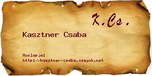 Kasztner Csaba névjegykártya